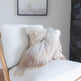Mélange Sheepskin Pillow, straight wool 