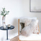 Mélange Sheepskin Pillow, straight wool 