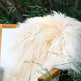 Peau de mouton islandaise bouclée blanche 
