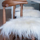 White Icelandic Sheepskin Chair Pad 