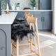 Natural Dark Grey Icelandic Sheepskin Chair Pad 