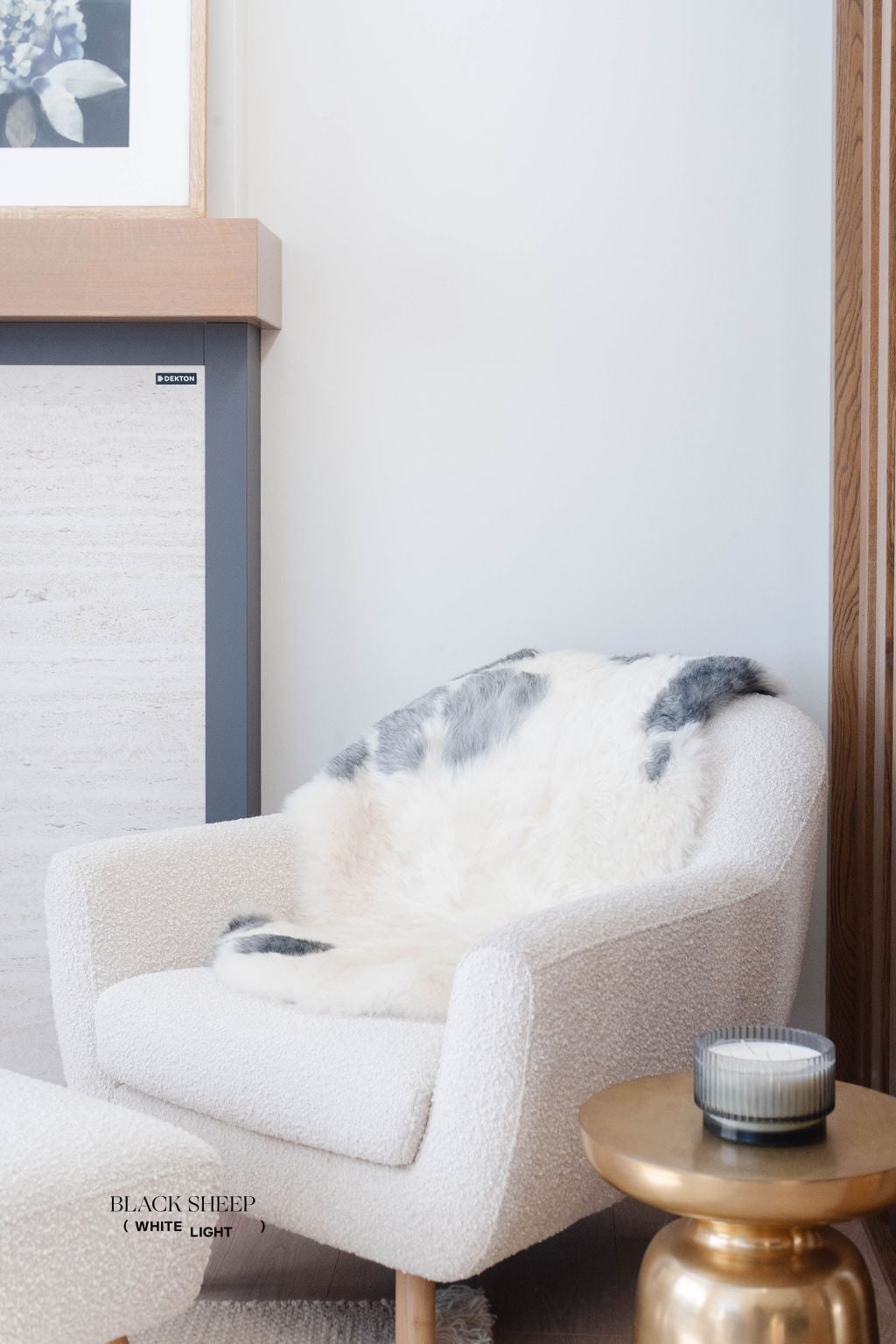 Geschorenes graues gesprenkeltes isländisches Lammfell | ZufälligEX-STOCK Canada 