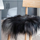 Natural Dark Grey Icelandic Sheepskin Chair Pad 