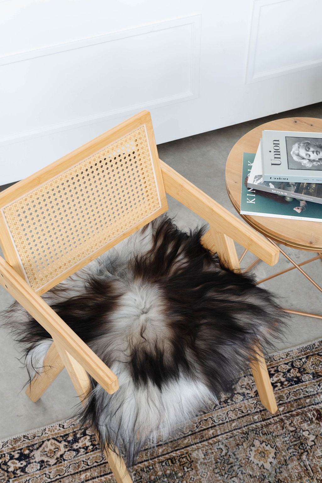Natural Dark Grey Icelandic Sheepskin Chair Pad 