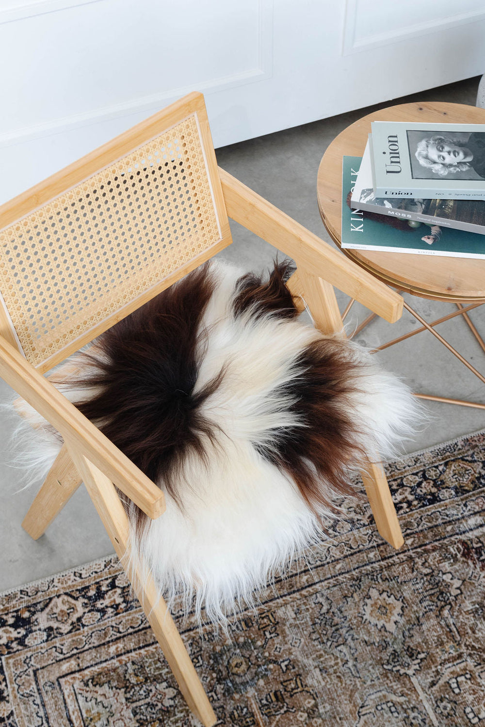 Brown Spotted Icelandic Sheepskin Chair Pad | Random 
