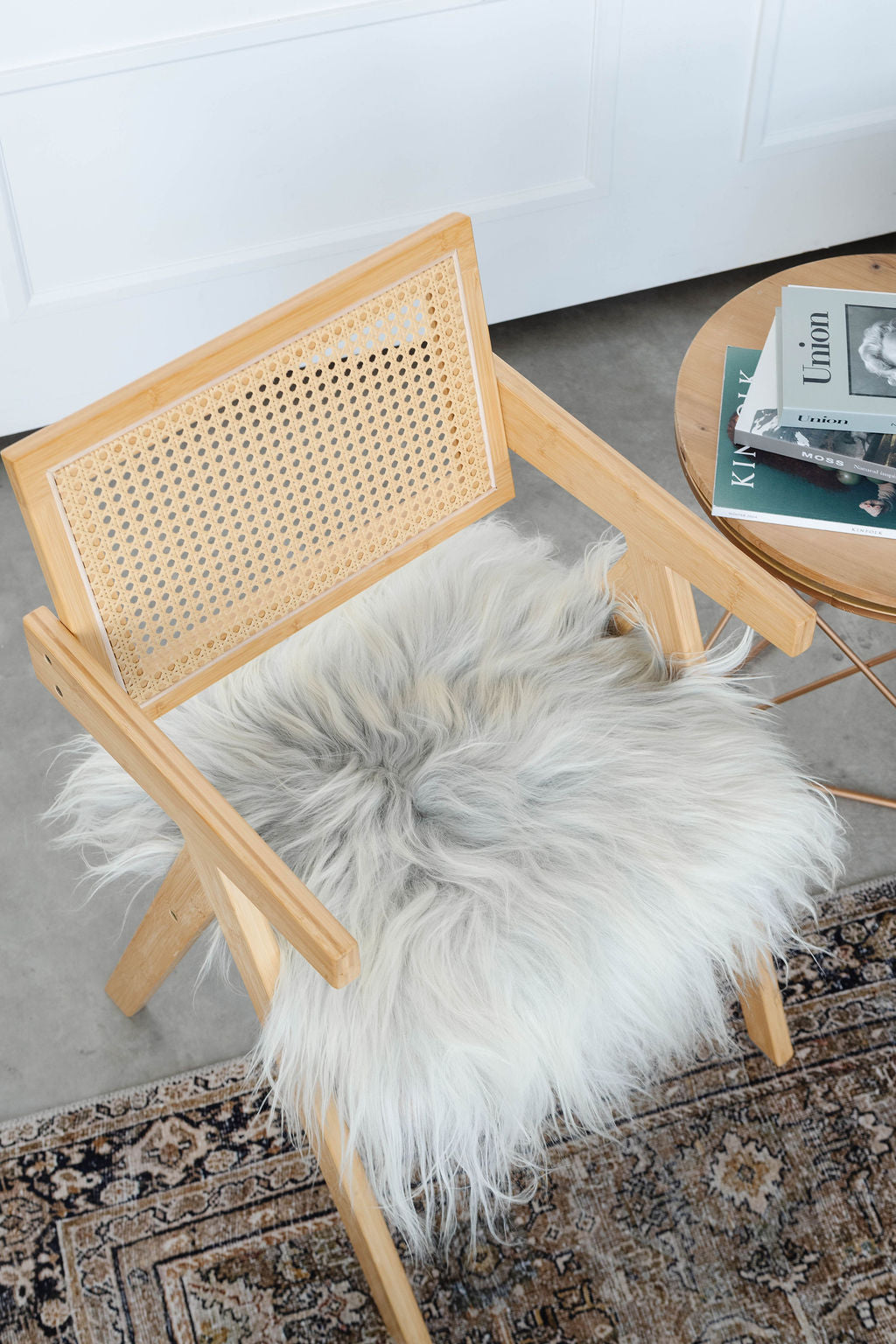 Natural Light Grey Icelandic Sheepskin Chair Pad 