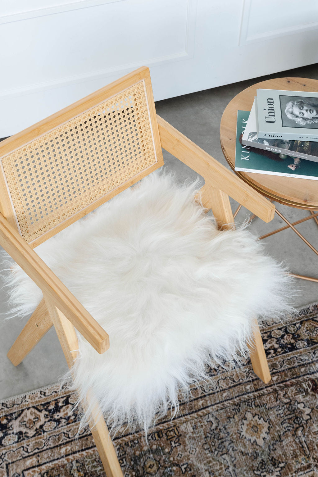 White Icelandic Sheepskin Chair Pad 