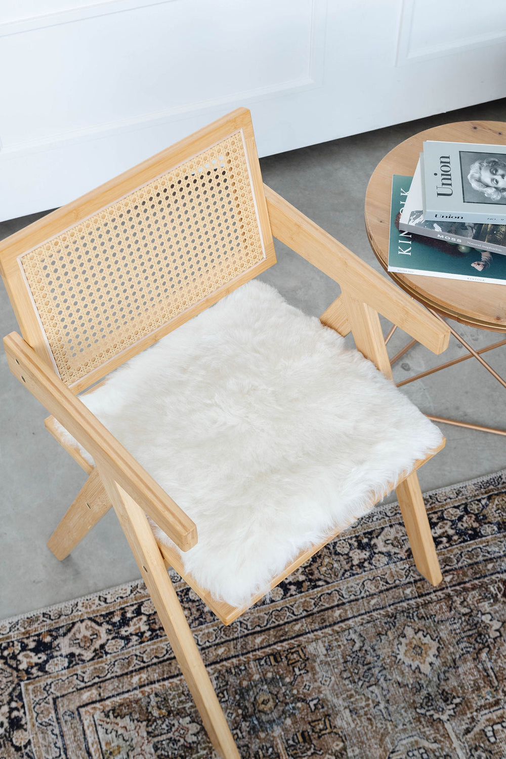 Shorn White Icelandic Sheepskin Chair Pad 
