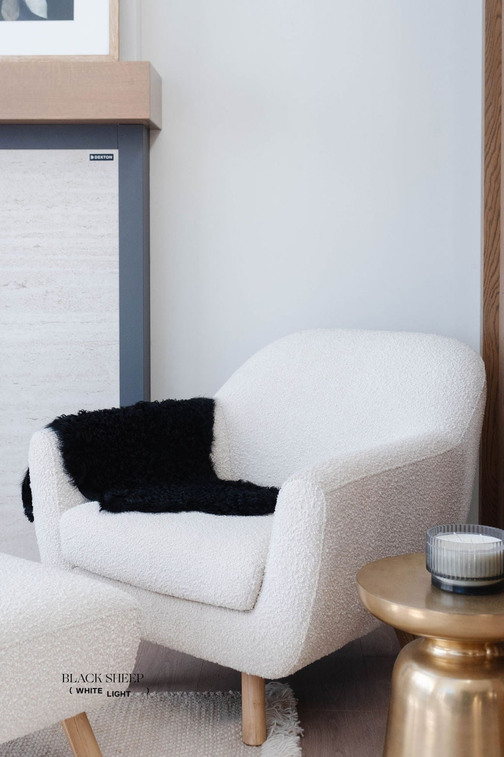 Black Tigrado Spanish Curly Sheepskin 