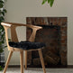 Shorn Black Icelandic Sheepskin Chair Pad 
