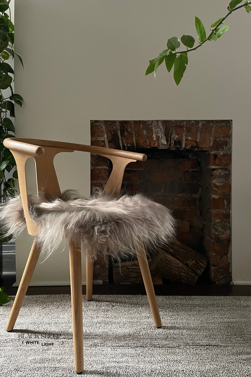 Taupe Icelandic Sheepskin Chair Pad 