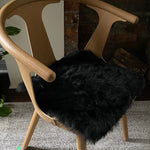 Shorn Black Icelandic Sheepskin Chair Pad 