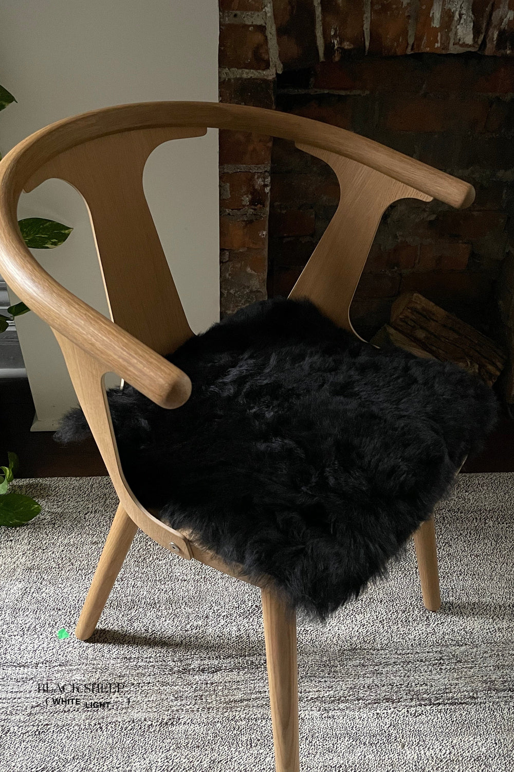 Shorn Black Icelandic Sheepskin Chair Pad 