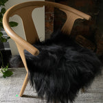 Black Icelandic Sheepskin Chair Pad 