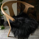 Black Icelandic Sheepskin Chair Pad 