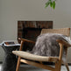 Square Taupe Icelandic Sheepskin Pillow Cover EX-STOCK Canada 