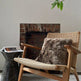 Housse de coussin carrée en peau de mouton islandaise brune tondueEX-STOCK Canada 