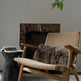 Housse de coussin rectangulaire en peau de mouton islandaise brune tondueEX-STOCK Canada 