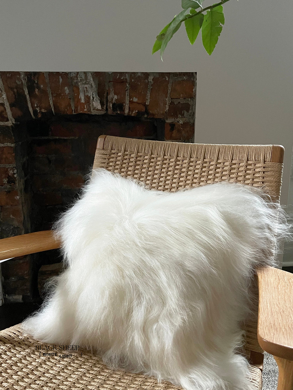 Square White Icelandic Sheepskin Pillow Cover EX-STOCK Canada 