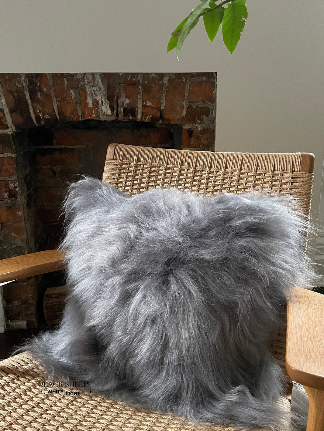 Quadratisches Silbernes Isländisches Lammfell-KissenbezugEX-STOCK Canada 