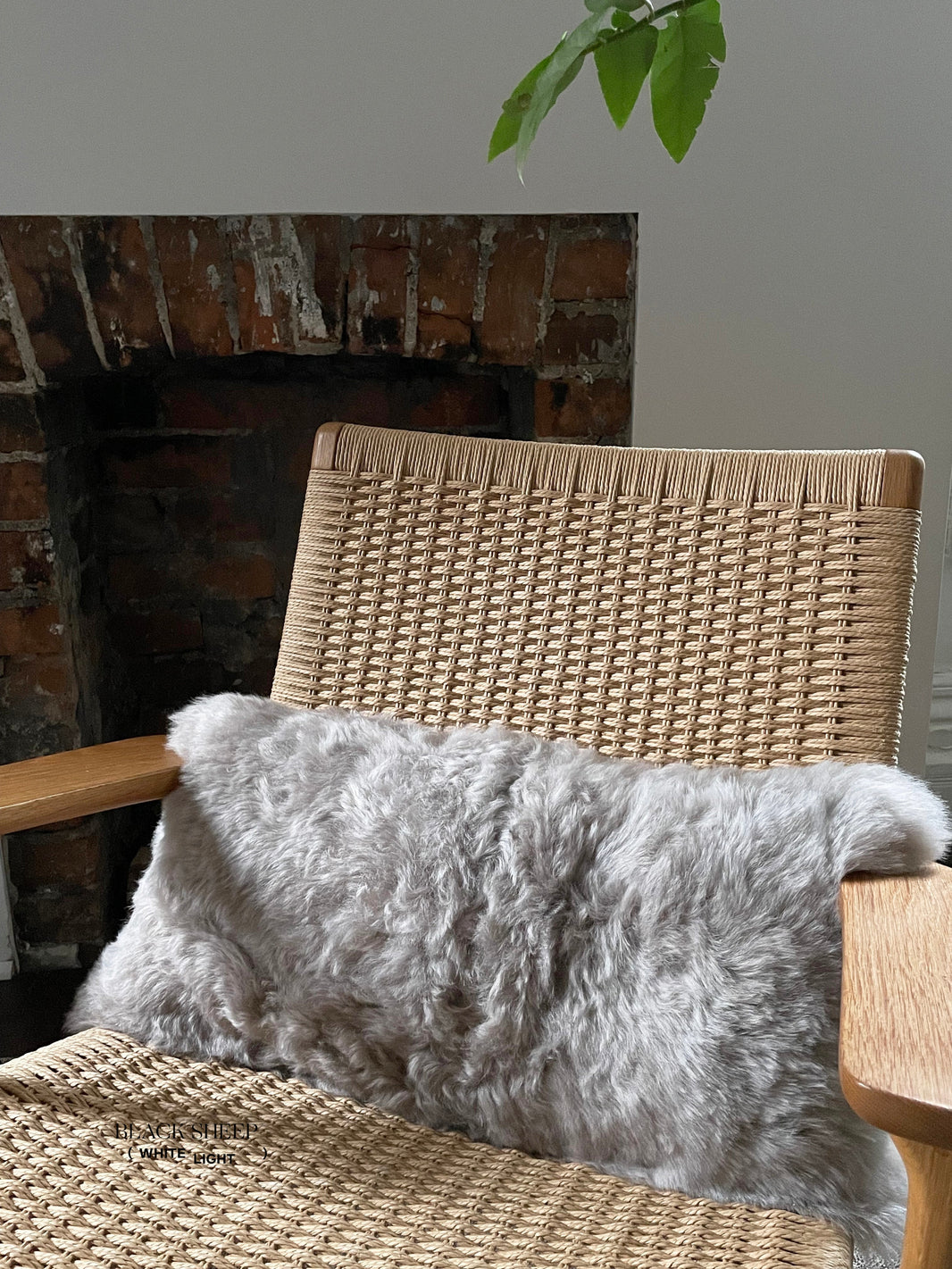 Rectangular Shorn Linen Icelandic Sheepskin Pillow Cover EX-STOCK Canada 