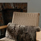 Housse de coussin rectangulaire en peau de mouton islandaise brune tondueEX-STOCK Canada 