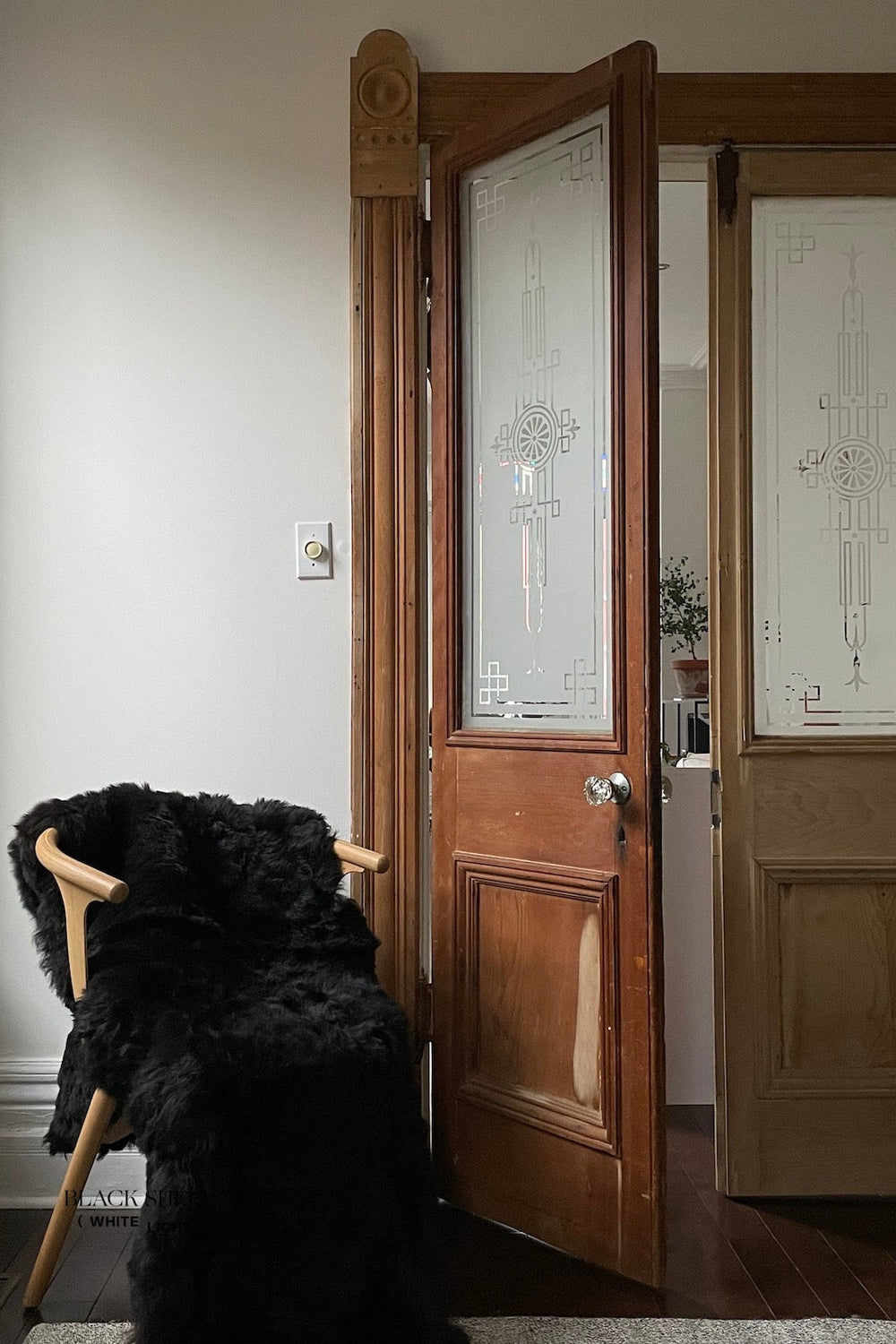 Shorn Black Double Icelandic Sheepskin 