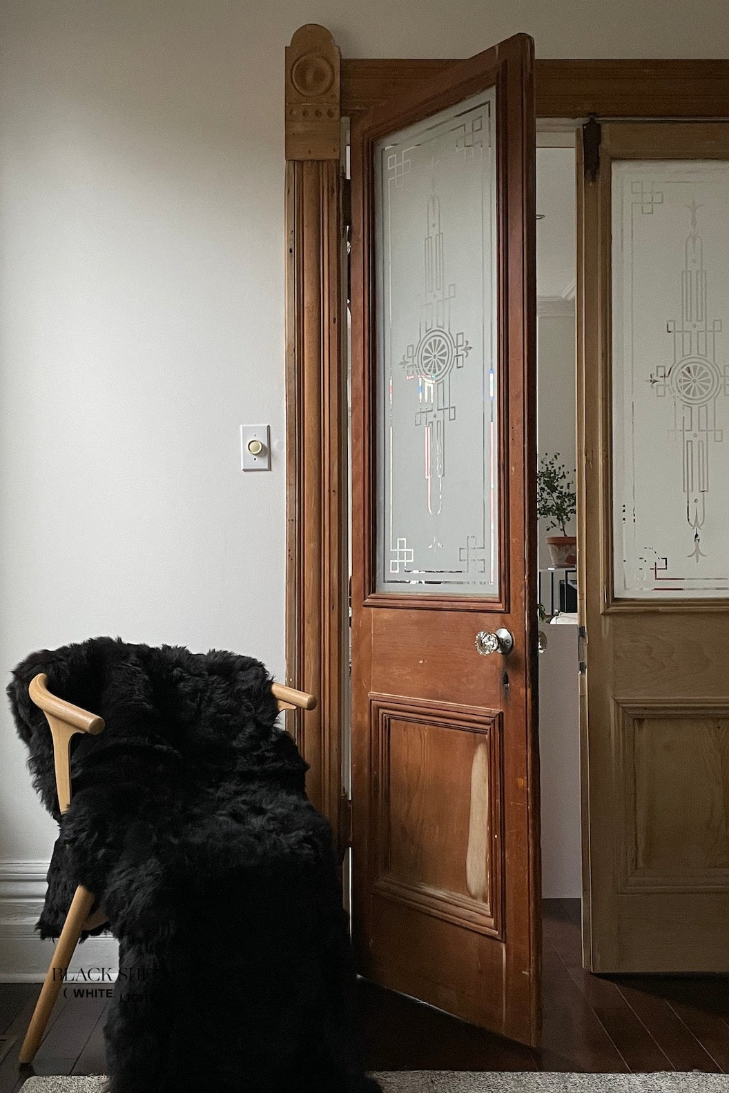 Shorn Black Double Icelandic Sheepskin 