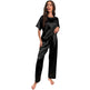 Ice Silk Pajamas For Women Summer Short Sleeve Trousers - EX-STOCK Canada