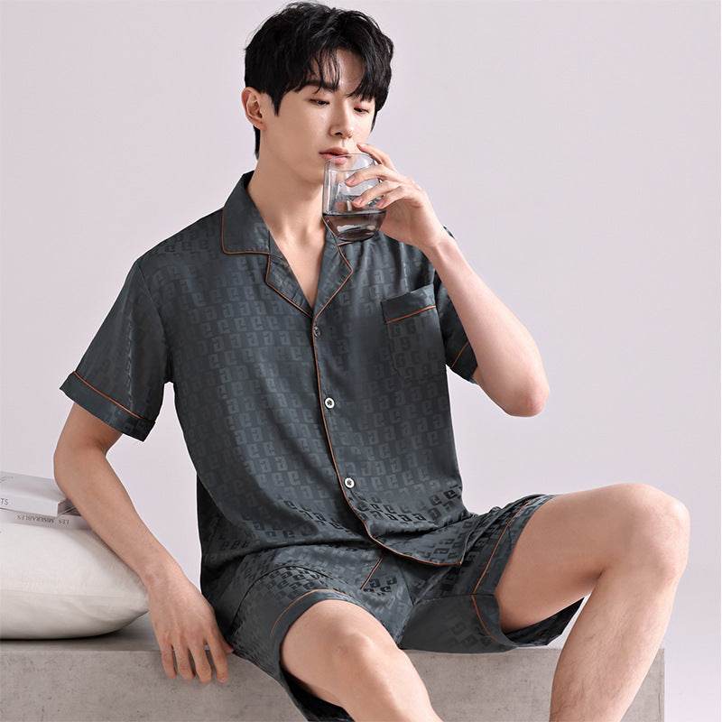 Ice Silk Pajamas Men's Spring And Summer Lightweight Breathable  EX-STOCK CANADA