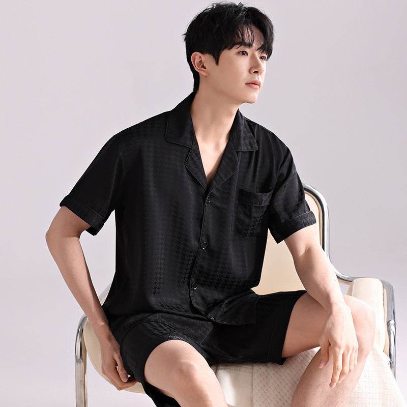 Ice Silk Pajamas Men's Spring And Summer Lightweight Breathable  EX-STOCK CANADA