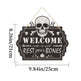 Imitation Wooden Doorplate Ghost Festival Haunted House Horror Atmosphere Decoration - EX-STOCK Canada