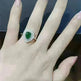 Ins Trendy Heart-shaped Emerald Water Drop Ring Full Diamond - EX-STOCK CANADA
