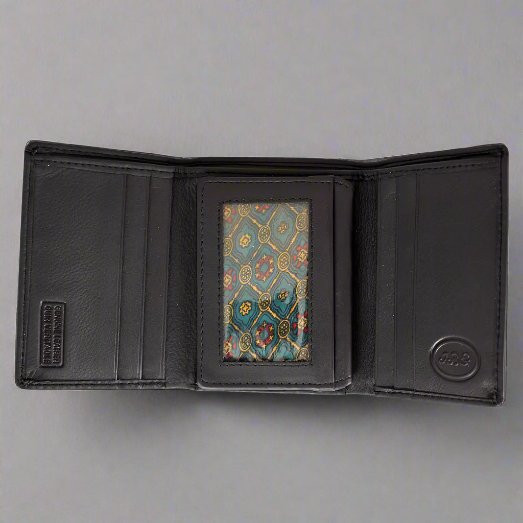 JBG International Men's Flip Up Trifold Leather Wallet EX-STOCK Canada 