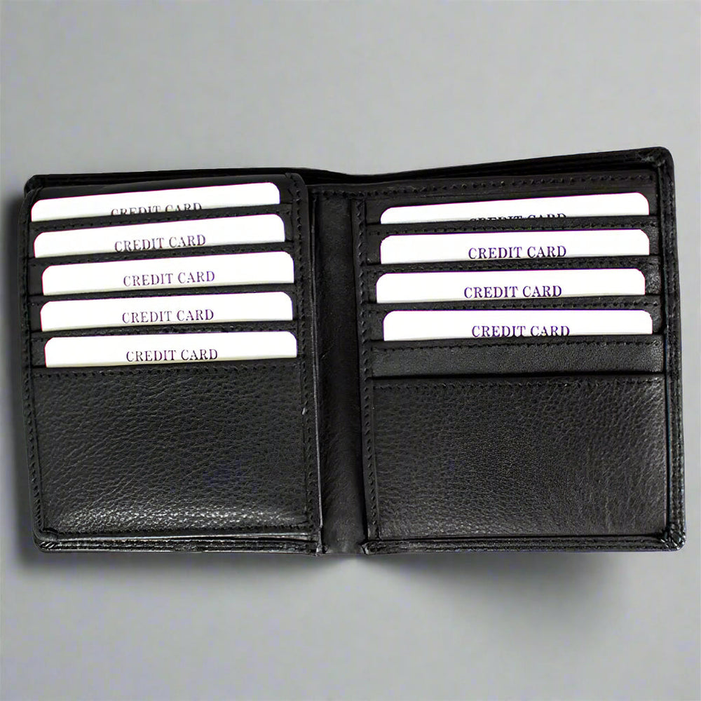 محفظة رجالية جلدية JBG International قابلة للفتح الجانبي مزدوجةEX-STOCK Canada 