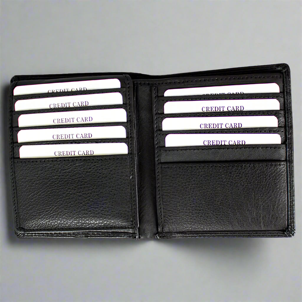 محفظة رجالية جلدية JBG International قابلة للفتح الجانبي مزدوجةEX-STOCK Canada 