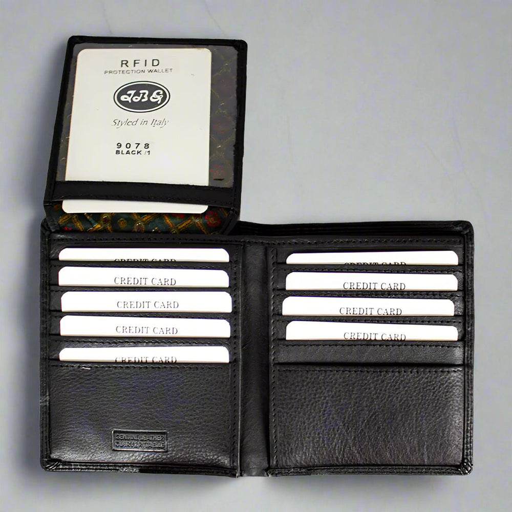 محفظة رجالية جلدية JBG International قابلة للفتح الجانبي مزدوجةEX-STOCK Canada 