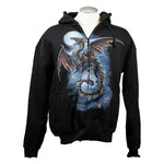 J&L Imports Men's Moon and Dragon Zip-Up Hoodie EX-STOCK Canada 