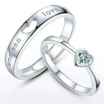 Japanese & Korean Style Unisex Heart To Heart Love Ring - EX-STOCK CANADA