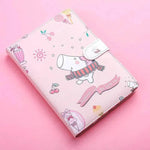 Kaba Bear Hipopótamo Pequeño Blanco Cuaderno con Hebilla Magnética Cuaderno Portátil Cuaderno para Niña Corazón Creativo Lindo Cuaderno de Mano - EX-STOCK Canada