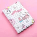 Kaba Bear Hipopótamo Pequeño Blanco Cuaderno con Hebilla Magnética Cuaderno Portátil Cuaderno para Niña Corazón Creativo Lindo Cuaderno de Mano - EX-STOCK Canada