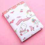 Kaba Bear Hipopótamo Pequeño Blanco Cuaderno con Hebilla Magnética Cuaderno Portátil Cuaderno para Niña Corazón Creativo Lindo Cuaderno de Mano - EX-STOCK Canada