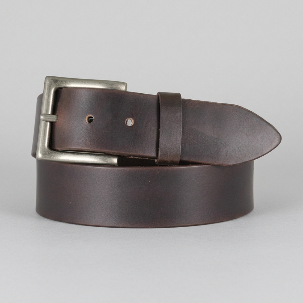 Keldon Leather Men's Solid Leather Removable Buckle Belt 