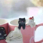 Kiss Cat Coffee Couple Handmade Mug - EX-STOCK CANADA
