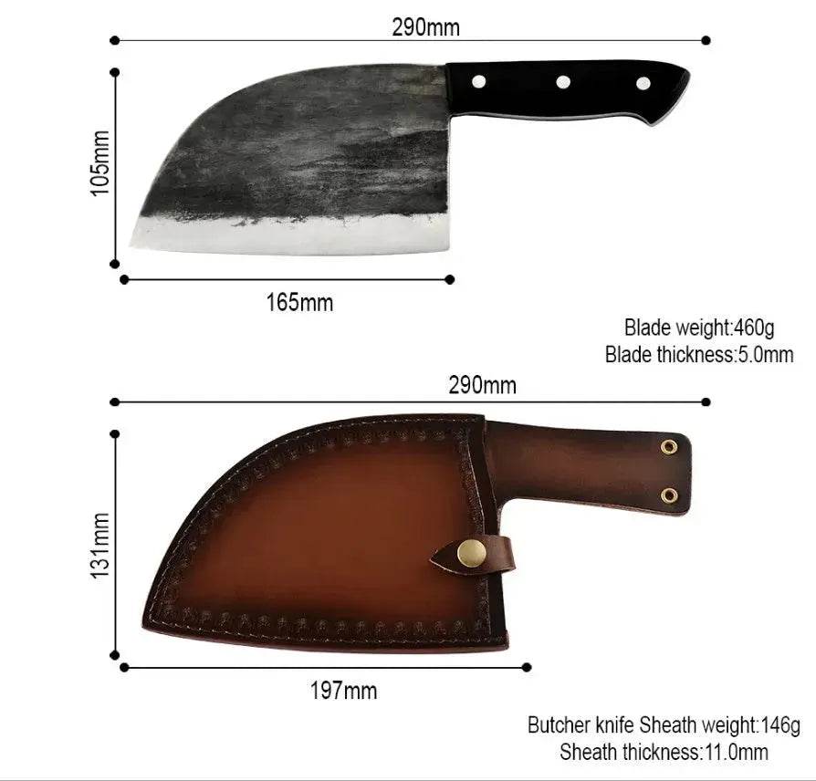 Coltello da chef macellaio da cucina, coltello da taglio da cucina e fodero - EX-STOCK Canada