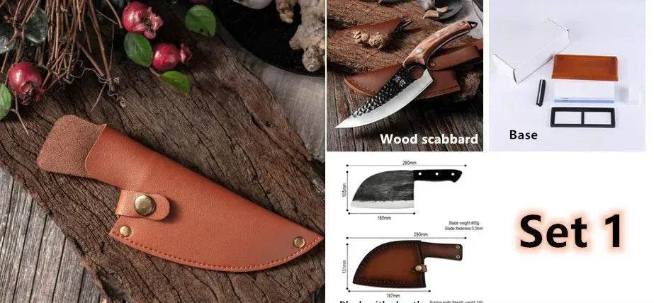 Coltello da chef macellaio da cucina, coltello da taglio da cucina e fodero - EX-STOCK Canada