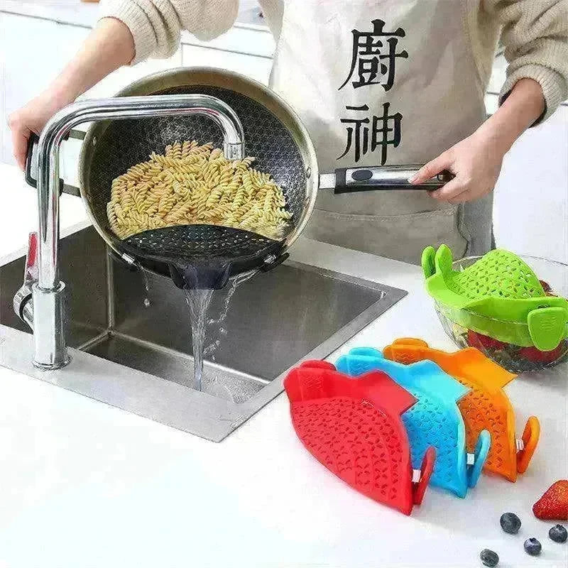 Kitchen Gadgets Silicone Pot Side Drainer - EX-STOCK CANADA