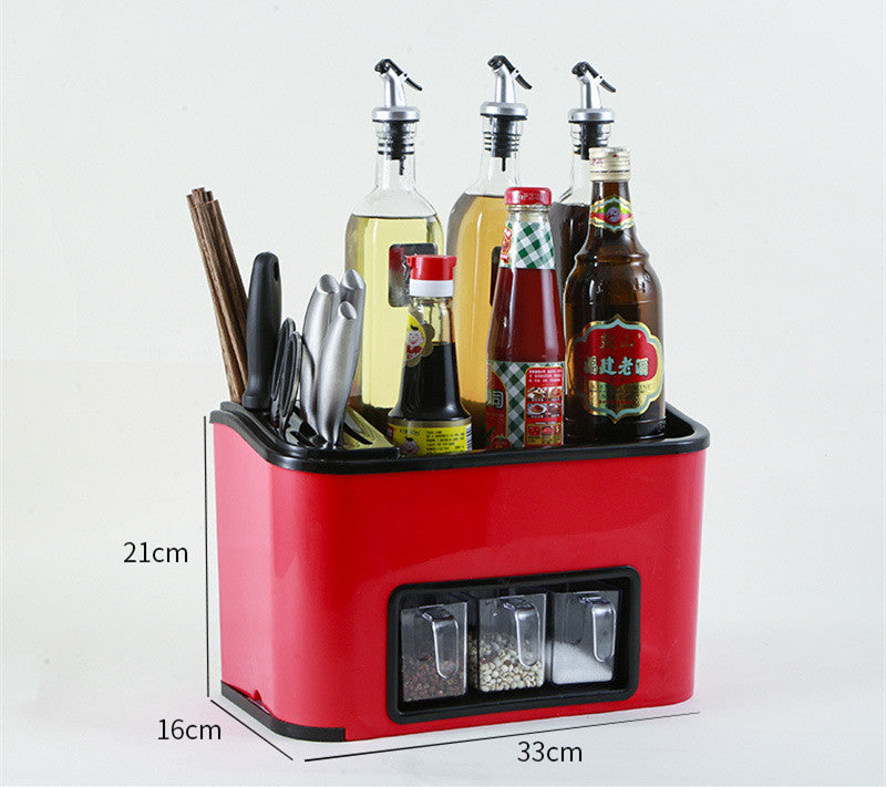 Kitchenware Rack Seasoning Storage Box Multifunctional Floor Condiment Storage Knife Rack EX-STOCK Canada 