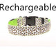 LED Dog Collar Safety Adjustable Nylon Leopard Pet Collar EX-STOCK Canada 