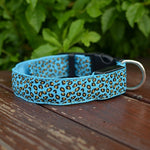 LED Dog Collar Safety Adjustable Nylon Leopard Pet Collar EX-STOCK Canada 